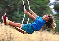 Picture of a young girl on a swing